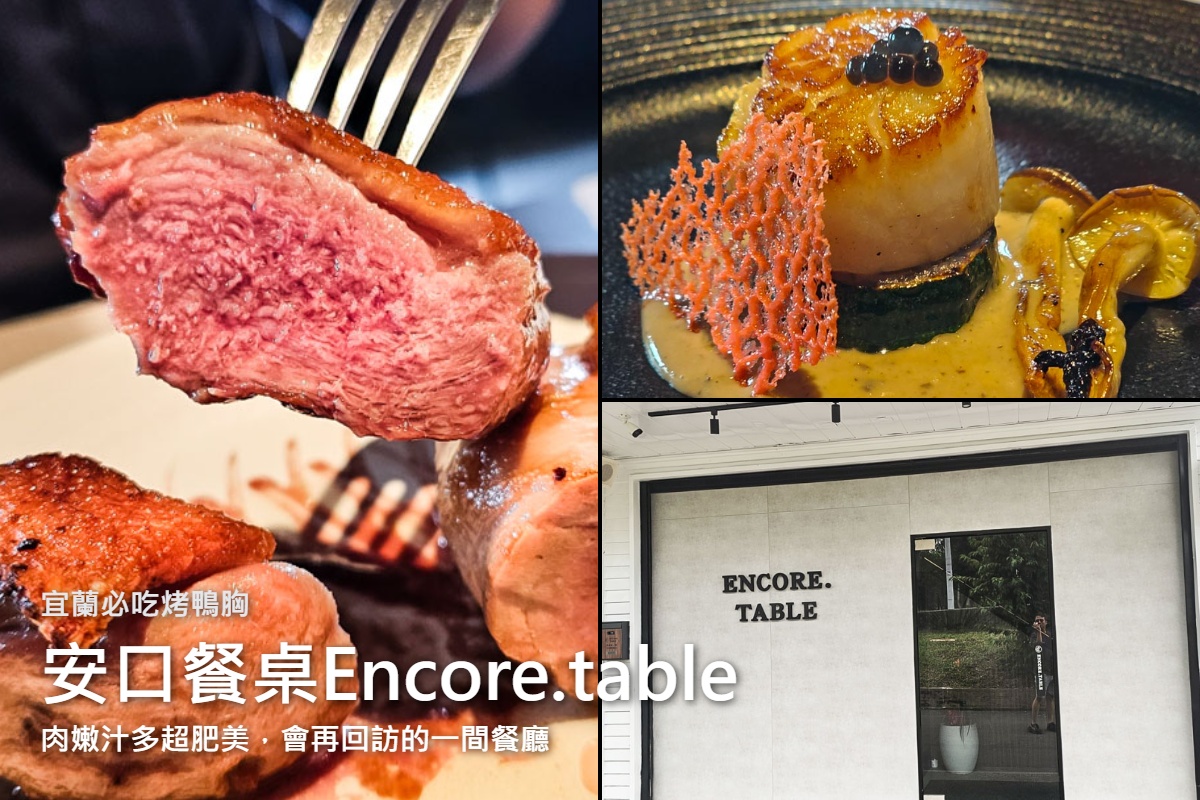 網站近期文章：安口餐桌Encore.table羅東約會餐廳-必點鮮嫩多汁烤鴨胸排，享受一整道海鮮交響曲